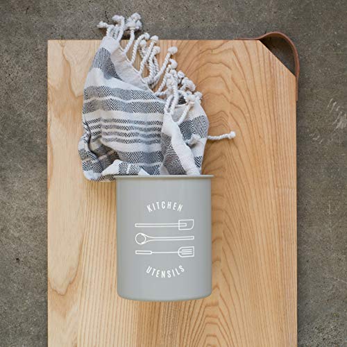 Now Designs Utensil Crock, Light Grey