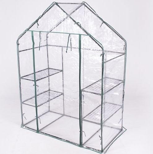 Produit Royal 3 Tier Walk In Transparent Greenhouse Plant Flowers Grow Stand Growing Rack Outdoor 4 Shelves Portable Planter Holder Green House Garden