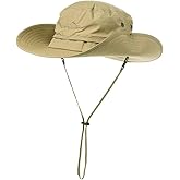 Oversize XL XXL Large Wide Brim Waterproof UPF 50+ Bucket Sun Summer Travel Fishing Hiking Fisherman Hat Detachable Chin