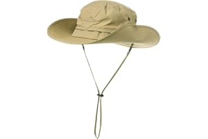 COMHATS Oversize XL XXL Large Wide Brim Waterproof UPF 50+ Bucket Sun Summer Travel Fishing Hiking Fisherman Hat Detachable Chin