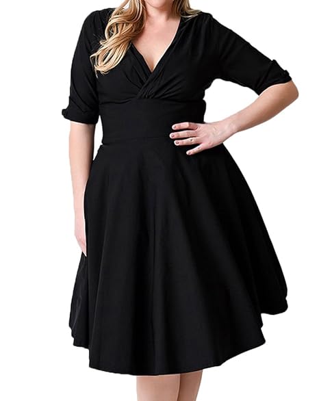 Vestiti Eleganti Donna Vestito Da Cocktail Rockabilly Swing Abito ...