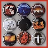Metallica Album Covers Set of 9 - 1 Inch Magnets