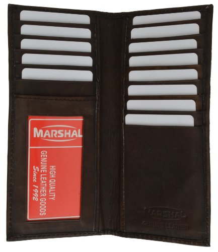 100% Leather Bi-fold Credit Card ID Holder Bill Wallet BR #4507CF