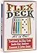 Flex Deck All in One Games Playing Cards White Box, 4 Color Border, Double Nine Dominoes, Letter Games, Unique Card Games for Families, Travelers, Campers, Educators and Others.