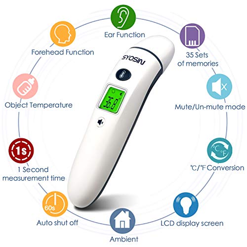 [New Generation]Medical Forehead and Ear Thermometer, 8-in-1 Professional Digital Medical Thermometer, Infrared Fever Thermometer with New Algorithm for Best Accuracy - Thumbnail 5