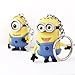 Cute Cartoon Despicable Me 3d Eye Small Minions Anime Doll Rubber Action Figure Classic Kid Toys Key Chains