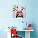 SEVEN WALL ARTS - Modern Animal Dog Painting Ready to Hang for Living Room Kids Room Home Décor (Blue Car, 24 x 24 Inch)