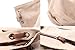 Tom Clovers Unisex Classy Look Canvas Oversized Vintage Hobo Simple Style Top Handle Genuine Leather Tote Handbag Shoulder Weekender Crossbody Bag Begie Large