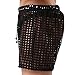 TiaoBug US Mens Hollow Openwork Drawstring Lounge Underwear Boxer Shorts Black Size Large