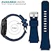 Wristband Compatible Samsung Gear S3 Frontier S3 Classic, AFUNTA Flexible Stainless Steel Magnetic Loop Bracelet with Silicone Wristband Strap Replacement Compatible Sport Smart Watch - Silver, Blue