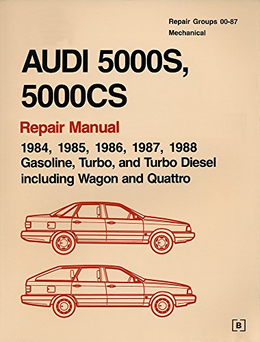 Audi 5000s, 5000cs: Official Factory Repair Manual, 1984, 1985, 1986, 1987, 1988 : Gasoline, Turbo, and Turbo Diesel, Including Wagon and Quattro (2 Volumes)