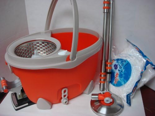 Stainless Steel 3 in one for wash, dry, press, Magic Spin Mop Bucket Dual Drying Version