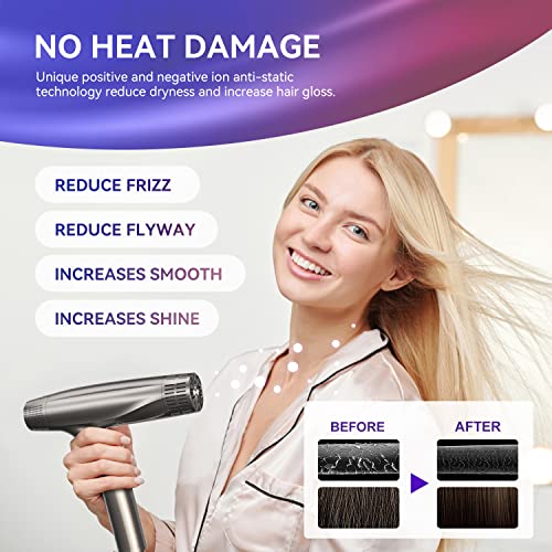 LASRZ Foldable Salon Plasma Hair Blow Dryer Professional Fast Drying