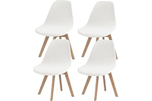 SONNACH Pack of 4 Velvet Mid Century Modern Dining Chair Covers, Armless Chair Cover,Living Room Side Chair Slipcovers (Off White)