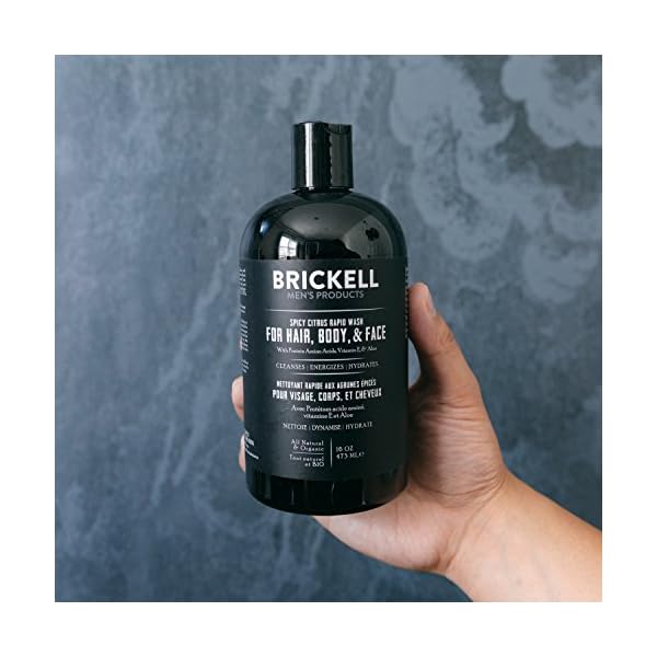 Brickell-Mens-Rapid-Wash-Natural-and-Organic-3-in-1-Body-Wash-Gel-for-Men-473-ml-Spicy-Citrus-Scent Brickell Men's Rapid Wash, Natural and Organic 3 in 1 Body Wash Gel for Men, 473 ml, Spicy Citrus Scent