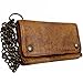 BARON of MALTZAHN Men's Wallet with Chain Carnegie Brown Rugged-Hide-Leather