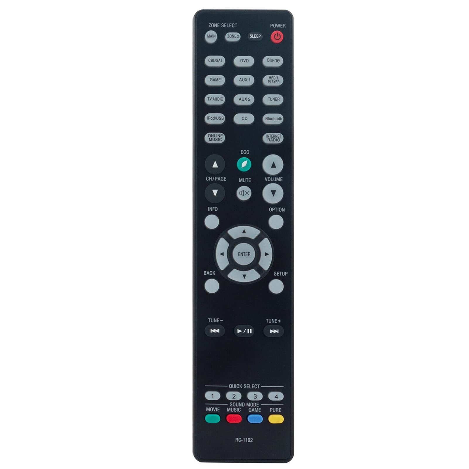 VINABTY RC-1192 Replacement Remote Compatible with Denon AV Receiver AVR-X2100W AVR-X2200W AVR-X3200W AVR-X3300W AVR-X2300W AVR-X3100W