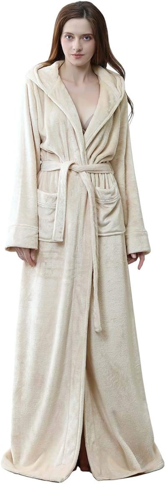long bathrobe with hood