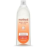 method Super Shine Liquid Dish Soap, Among the Orchards Scented, 16 fl oz | Powered by Enzymes, Removes Up to 99% of Grease, Gentle on Skin