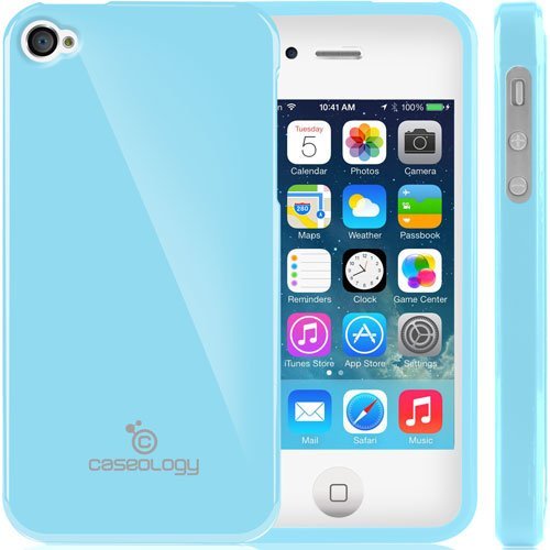 iPhone 4S Case, Caseology [Daybreak Series] Slim Fit Shock Absorbent Cover [Sky Blue] [Slip Resistant] for Apple iPhone 4S - Sky Blue