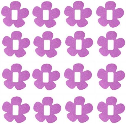 Dephia 16 Pack Adhesive Patches for Dexcom G4/G5 Waterproof Long Lasting Enough on Skin and Pre-cut Bouquet of Flowers (Purple)