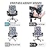 Deisy Dee Computer Office Chair Covers for Stretch Universal Rotating Chair Desk Chairs ONLY Chair Covers (Black, Medium)