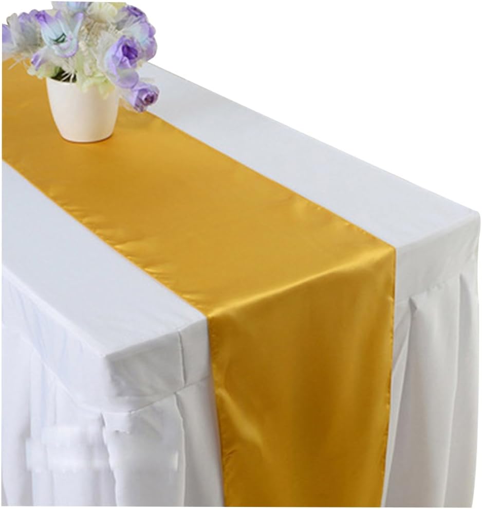 Satin-Tischläufer-Set, Einfarbig, Luxuriös, 30,5 X 274,3 Cm, Für