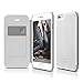 elago® [Leather Flip[White] - [Card Slot][Screen Protection][Premium Hybrid Construction] – for iPhone 6/6S Plus