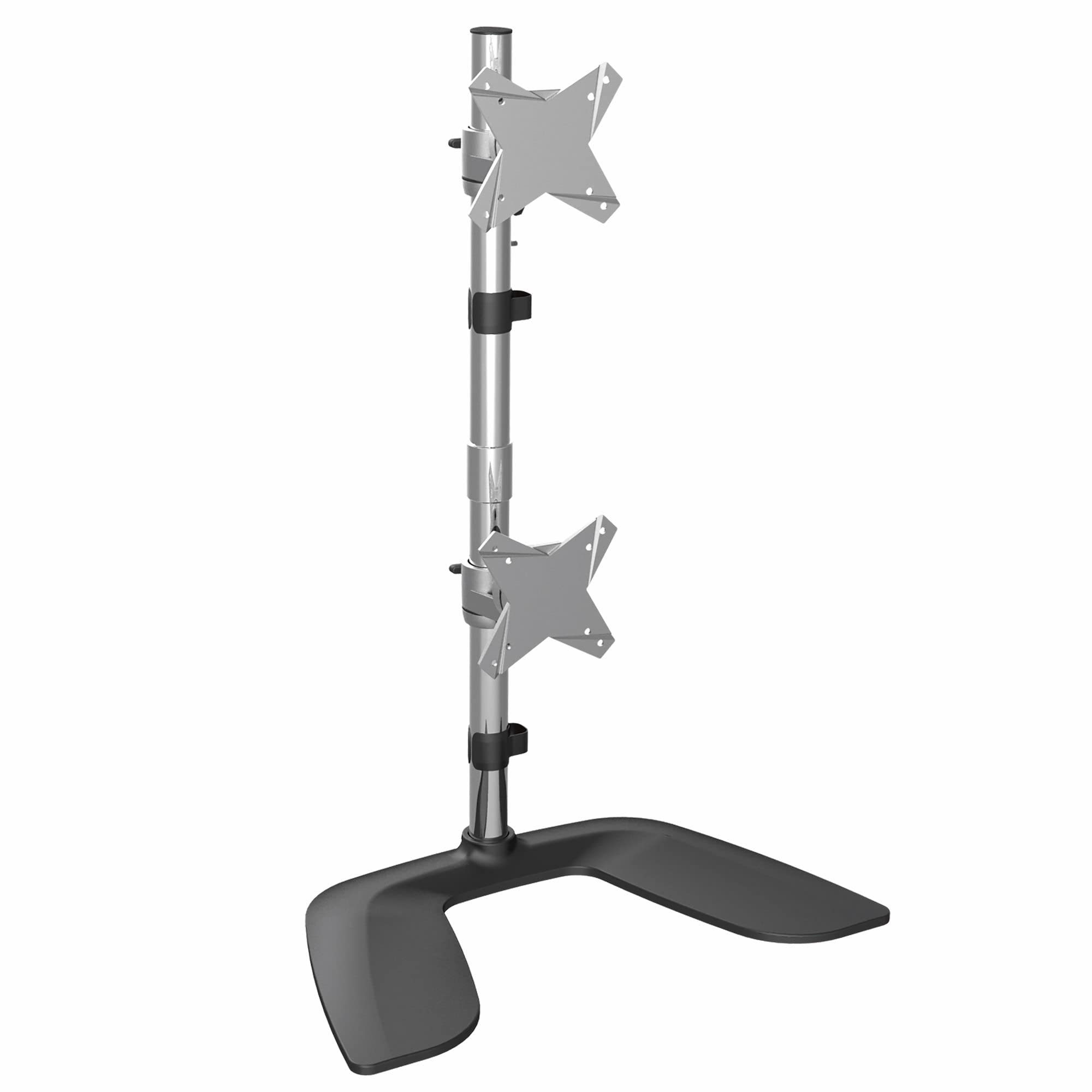 StarTech Vertical Dual Monitor Stand - Ergonomic Desktop Stacked Two Monitor Stand up to 27"