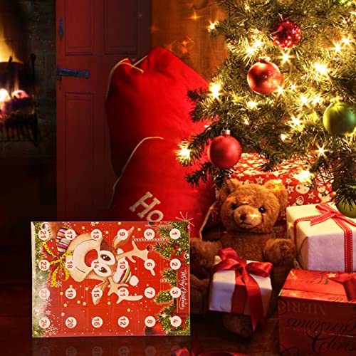 Advent Calendar 2021 Christmas Countdown Mini Christmas Ornaments 24 Days Adorable Squishy Different Surprise Relief Stress Toys for Kids and Adults