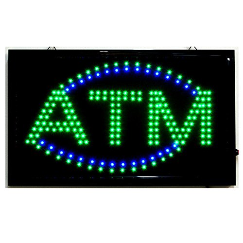 LARGE Animated LED ATM LED Neon Sign Bright Restaurant Shop Store 21