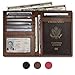 RFID Blocking Leather Passport Holder For Men and Women - Brown