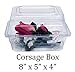 Boutonniere Flower Box Clear Prom Wedding Corsage Craft Container w/eBook (8