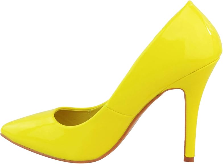 Fashion Thirsty Femmes Clair Neon Fluorescent Escarpin Bout Pointu Talon Haut Taille Chaussures Chaussures Femme