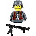 Battle Brick 1.6 Inches Tall Collectible German WW2 Soldier MG34 Custom Minifigure | Genuine Military Minifig | Printed in The USA | World WAR 2 | Great Gift for Ages 8+ to Adult AFOL
