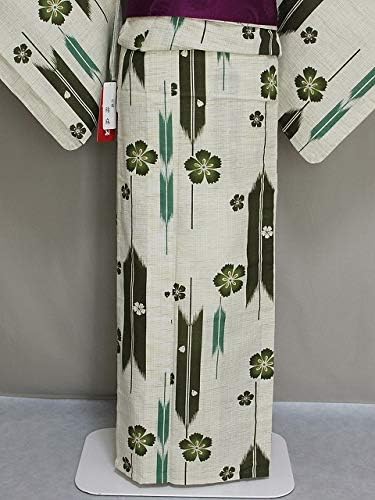 Amazon ト ルサイズの女性用浴衣 大きいサイズ 女物ゆかた 身長の高い方に 女ト ル浴衣 みどりの矢羽根柄 C0214 03 着物 通販