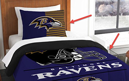 Baltimore Ravens Bedding Set Sham Nfl 2 Piece Twin Size 1