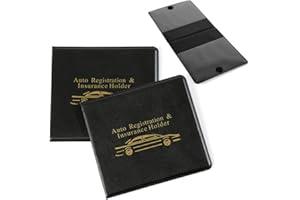 2 Pack Car Document Organizer - Universal Registration and Insurance Card Holder, Glove Box Storage for Vehicle Interior Acce