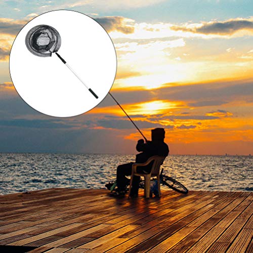 Yardwe Kescher Bodenkescher Teleskop Angelkescher Klappbar Mesh Kescher Fischernetz Fischernetz Fliegenfischen Angeln Zubehör 150 cm Schwarz – Bild 5