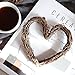 Yalulu 4pc 4-10 Inch Christmas Rattan DIY Craft Projects Natural Twig Grapevine Heart Shaped Garland Hanging Wreaths Rattan Festive Shop Window Door Decor