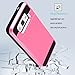 Galaxy Grand Prime Case, EC [Shockproof][Drop Protection] Hybrid Dual Layer Slim Wallet Case with Card Slot Holder Hard Shell Cover for Samsung Galaxy Grand Prime G530 (Hot Pink)