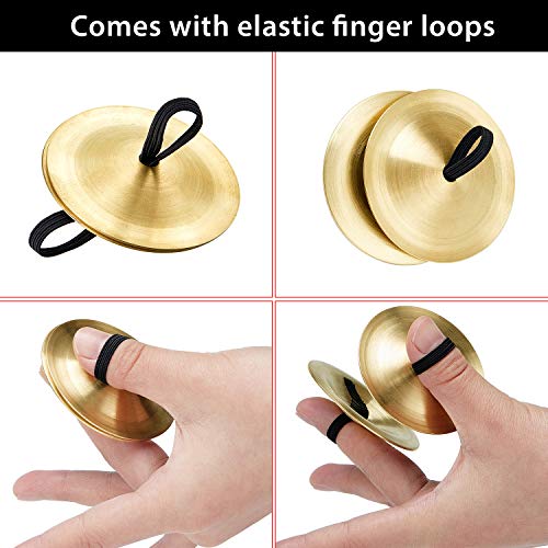 6 Pieces Finger Cymbals Belly Dancing Finger Dance Finger Zills Dance