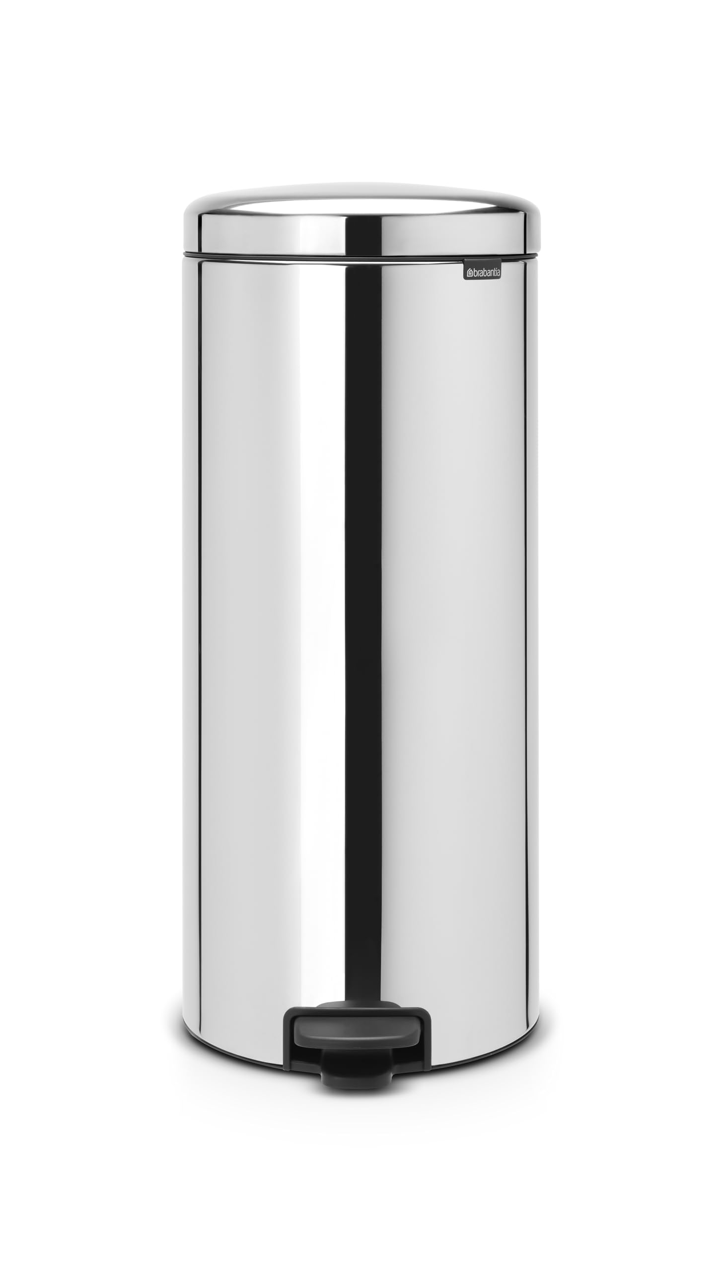 Brabantia 114762 Pedal Bin newIcon with Metal Inner Bucket, 30 Litre - Brilliant Steel