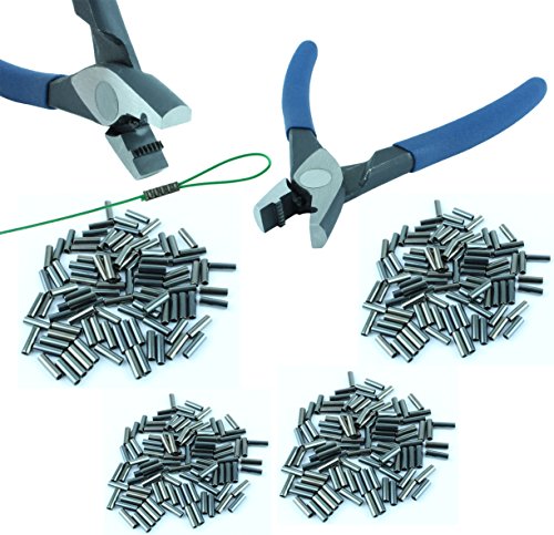 Storfisk fishing & more Quetschhülsen Klemmhülsen Set mit Hülsen Zange 400 Hülsen in versch. Durchmesser, Durchmesser:0…