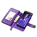 Galaxy S9 Plus Case, 10 Card Slot - ID Slot, Button Wallet Folio PU Leather Case Cover With Detachable Magnetic Hard Case For Samsung Galaxy S9 Plus (2018 Release) - Purple