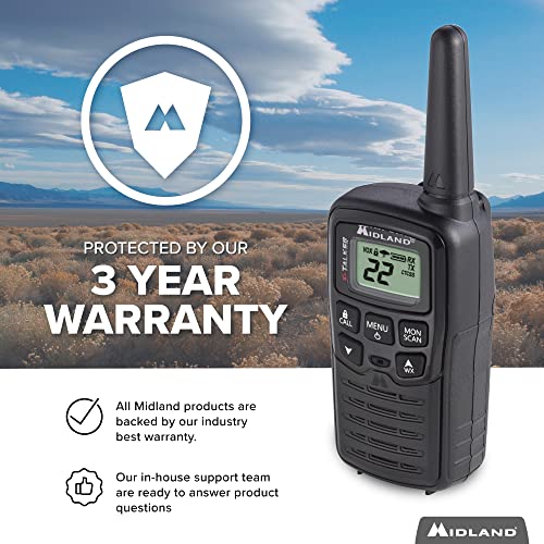 Midland T10 XTALKER, 22 Channel FRS Walkie Talkies Extended Range