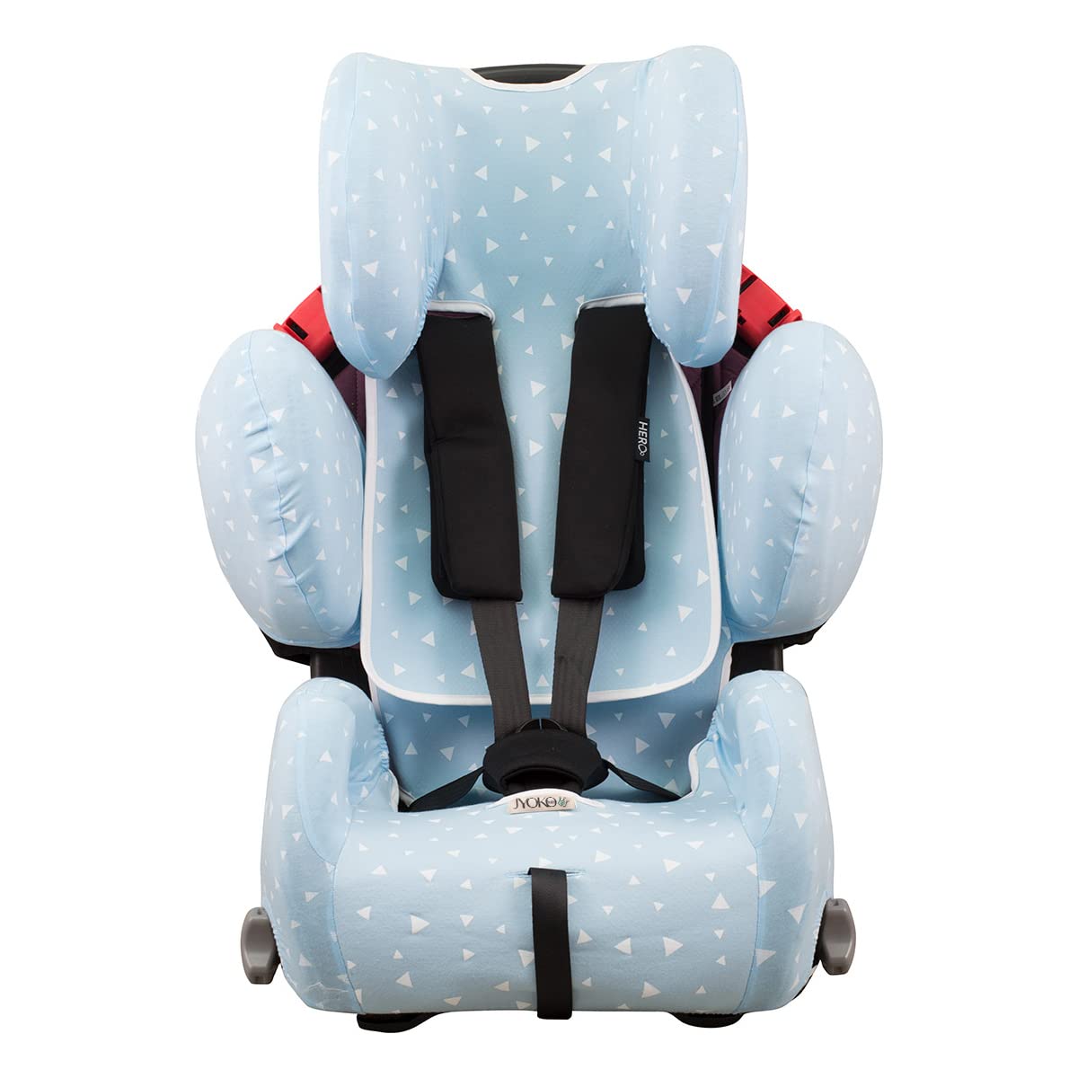 JYOKO Kids Baby car seat Cover Liner Made Cotton Compatible with Recaro Young Sport Hero (Blue Sparkles)