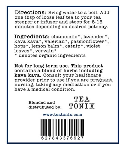 BE SLEEPY Relaxing Bedtime Tea with Valerian, Kava Root, Chamomile, and Lavender 40g - for Relaxing, Calming the Nervous System, and Promoting a Restful Sleep by Tea Tonix