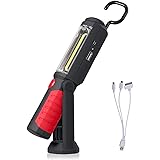 Lampe De Travail LED Magnétique 72 LEDs - Portable, Rotative 360° - Alimentation 4 Piles AA - Pour Garage, Bricolage, Camping