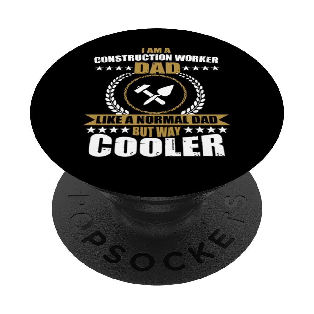 Great Construction Worker Dad Handyman For Men PopSockets Swappable PopGrip